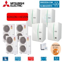 Set Kaskaden 4 x ERSC-MEC Hydrobox + 4 x Wärmepumpe PUHZ-SHW140YHA Kühlen und Heizen Set Kaskaden 4 x ERSC-MEC Hydrobox + 4 x Wärmepumpe PUHZ-SHW140YHA Kühlen und Heizen