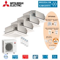 Set 4 x SLZ-KF25VA 4-Wege-Deckenkassetten Euro-Raster + MXZ-5E102VA Set 4 x SLZ-KF25VA 4-Wege-Deckenkassetten Euro-Raster + MXZ-5E102VA