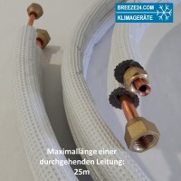 6mm Kältemittel-Einzelleitung isoliert und gebördelt 6mm Kältemittel-Einzelleitung isoliert und gebördelt